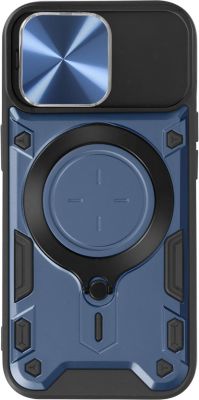 Coque AVIZAR Bague Métallique iPhone 15 Pro Max Bleu