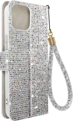 Etui AVIZAR Paillette iPhone 15 Plus Argent