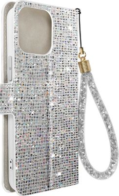 Etui AVIZAR Paillette iPhone 14 Pro Argent