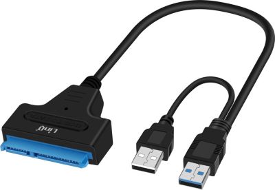Adaptateur USB LINQ USB 2.0 vers SATA / SSD 2.5'' Noir