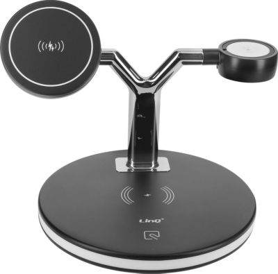 Chargeur induction LINQ Station de charge 3 en 1 iPhone 15W, Air