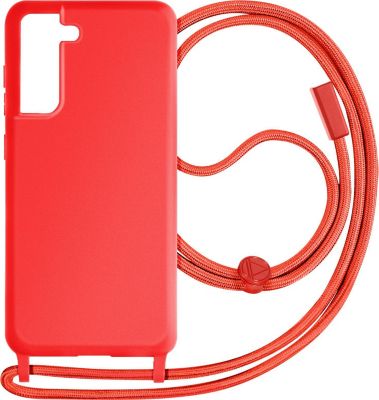 Coque AVIZAR Samsung S21 FE Lanière 80cm Rouge