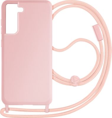 Coque AVIZAR Samsung S21 FE Lanière 80cm Rose Poudré