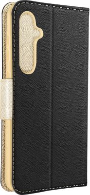 Etui AVIZAR Samsung S23 FE Portefeuille Noir et Or