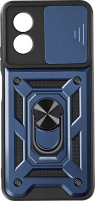 Coque AVIZAR Oppo A38 Bague + Caméra Slide Bleu Nuit