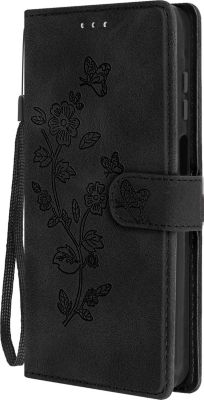 Etui AVIZAR Galaxy A15 5G Support Fleur Noir Etui AVIZAR Galaxy A15 5G Support Fleur Noir