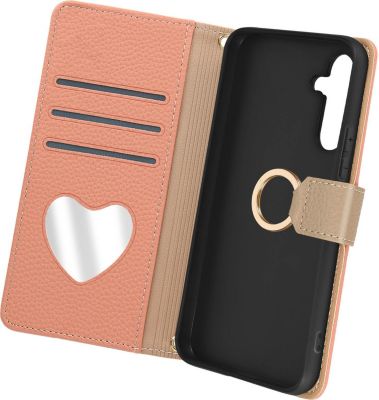 Etui AVIZAR Sangle Galaxy A54 5G Portefeuille Saumon