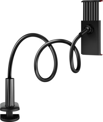 Support smartphone AVIZAR Bureau Rotatif avec Bras Flexible Noir