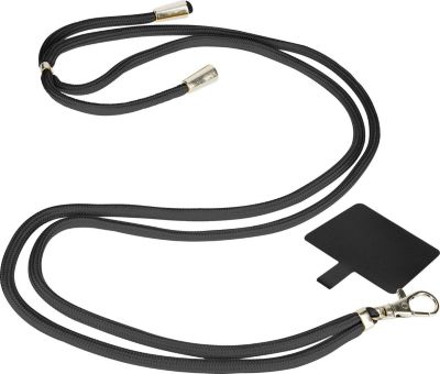 Coque avec cordon AVIZAR Cordon Téléphone 80cm Nylon Tressé Noir