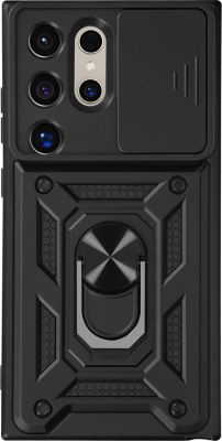 Coque MAYAXESS Samsung S24 Ultra Antichoc Bague Noir