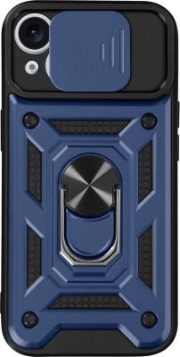 Coque MAYAXESS iPhone 15 Antichoc Bague Bleu Nuit