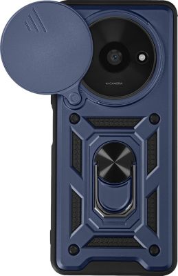 Coque MAYAXESS Xiaomi Redmi A3 Antichoc Bague Bleu Nuit Coque MAYAXESS Xiaomi Redmi A3 Antichoc Bague Bleu Nuit