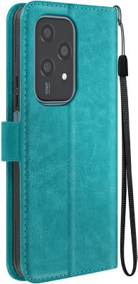 Etui MAYAXESS Clapet Honor 200 Lite Portefeuille Bleu