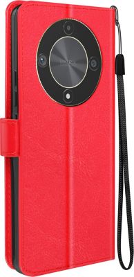 Etui MAYAXESS Honor Magic 6 Lite Portefeuille Rouge Etui MAYAXESS Honor Magic 6 Lite Portefeuille Rouge