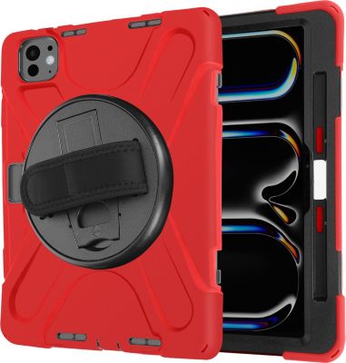 Coque AVIZAR iPad Pro 13 2024 Poignée Support Rouge