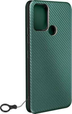Etui AVIZAR Folio Nokia C22 Effet Carbone Vert Foncé