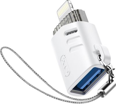 Câble alimentation XO OTG USB vers iPhone Lightning Blanc