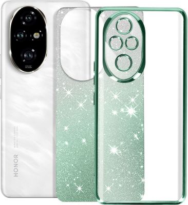 Coque AVIZAR Paillettes Honor 200 Pro Silicone Vert