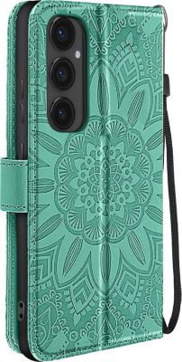 Etui AVIZAR Samsung S24 FE Mandala Fleurs Vert