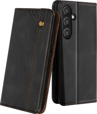 Etui AVIZAR Samsung S24 FE Clapet Surpiqué Noir
