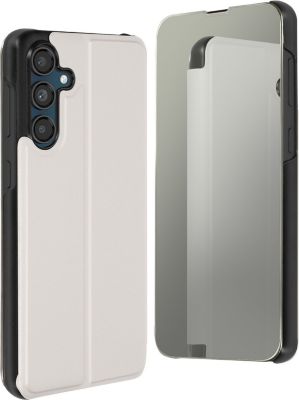 Etui AVIZAR Miroir Samsung M55 Clear View Argent