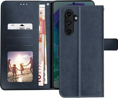 Etui AVIZAR Vintage Samsung M55 Portefeuille Bleu