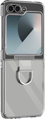 Coque AVIZAR Bague Galaxy Z Flip 6 Rigide Transparent