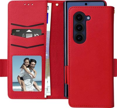 Etui AVIZAR Galaxy Z Fold 6 Portefeuille Rouge