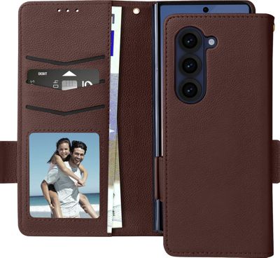 Etui AVIZAR Galaxy Z Fold 6 Portefeuille Marron Etui AVIZAR Galaxy Z Fold 6 Portefeuille Marron
