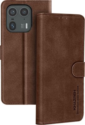Etui AVIZAR Clapet Motorola Edge 50 Ultra Marron