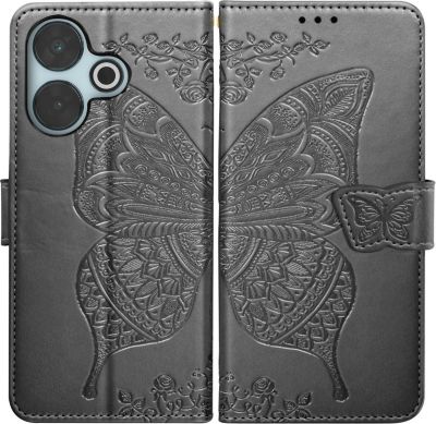 Etui AVIZAR Xiaomi Redmi 13 Papillon Noir Etui AVIZAR Xiaomi Redmi 13 Papillon Noir