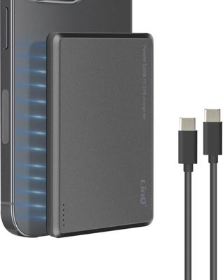 Batterie externe LINQ MagSafe 8000mAh + USB-C 20W Compact Gris Batterie externe LINQ MagSafe 8000mAh + USB-C 20W Compact Gris