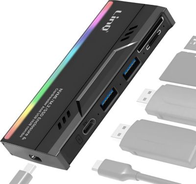 Adaptateur USB LINQ Lecteur Disque Dur SSD Multiport Noir