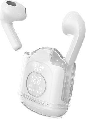 Ecouteurs BLUESTAR Sans Fil Design Stylé avec Micro Blanc