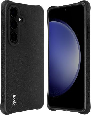 Coque IMAK Galaxy S24 FE Coins Antichoc Noir Mat