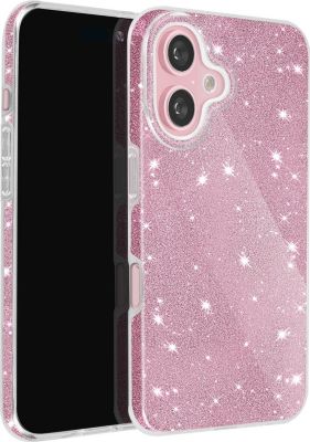 Coque AVIZAR Paillette iPhone 16 Multicouche Rose Coque AVIZAR Paillette iPhone 16 Multicouche Rose