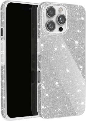 Coque AVIZAR Paillette iPhone 16 Pro Max Argent
