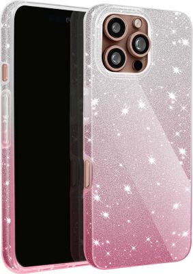Coque AVIZAR Paillette iPhone 16 Pro Argent et Rose Coque AVIZAR Paillette iPhone 16 Pro Argent et Rose