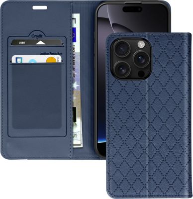 Etui AVIZAR iPhone 16 Pro Max Losange Bleu Nuit