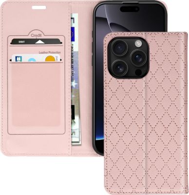 Etui AVIZAR iPhone 16 Pro Max Folio Losange Rose