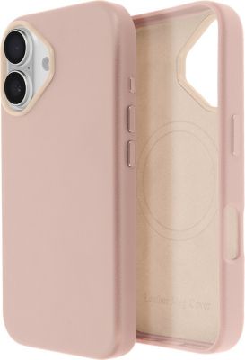 Coque AVIZAR iPhone 16 MagSafe Cuir Vegan Rose poudré