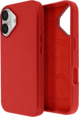 Coque AVIZAR iPhone 16 MagSafe Cuir Vegan Rouge