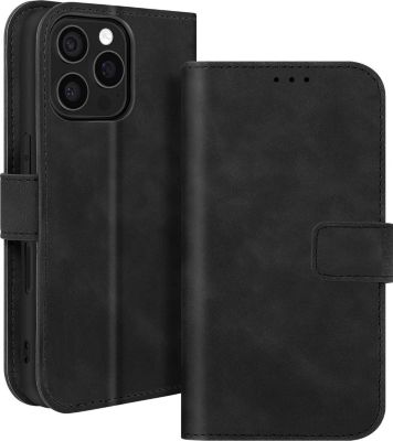Etui AVIZAR iPhone 16 Pro Clapet Noir