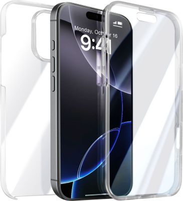 Coque AVIZAR 360° iPhone 16 Pro Tactile Transparent