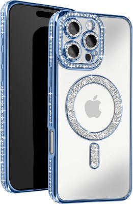 Coque AVIZAR Diamant iPhone 16 Pro MagSafe Bleu