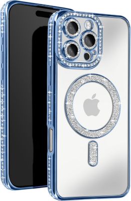 Coque AVIZAR Diamant iPhone 16 Pro MagSafe Bleu Coque AVIZAR Diamant iPhone 16 Pro MagSafe Bleu