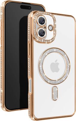 Coque AVIZAR Diamant iPhone 16 MagSafe Or