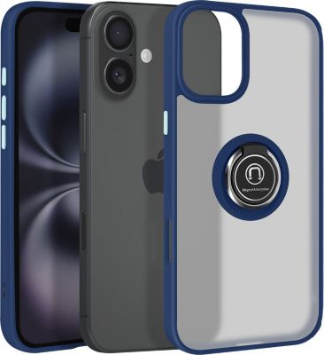 Coque AVIZAR iPhone 16 Plus Bague Support Bleu Nuit