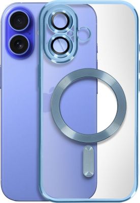 Coque AVIZAR MagSafe iPhone 16 Chromé Bleu Clair