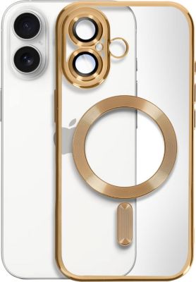 Coque AVIZAR MagSafe iPhone 16 Chromé Or
